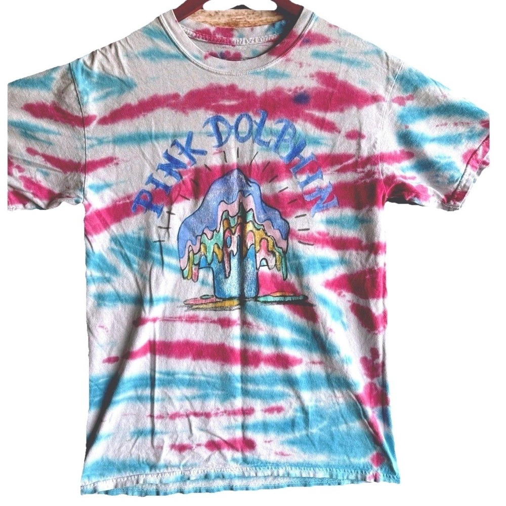 Pink‎ Dolphin Tie Dye Candle Bright Tee Size M Multi-Color Streetwear T-shirt